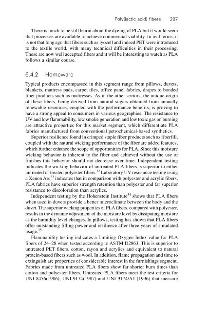 Poly(lactic acid) fibers - Jim Lunt LLC