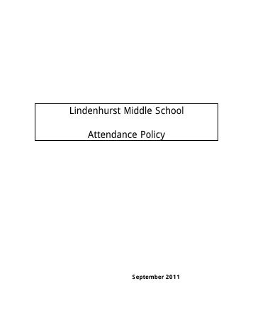 Middle School Attendance Policy - Lindenhurst Public Schools