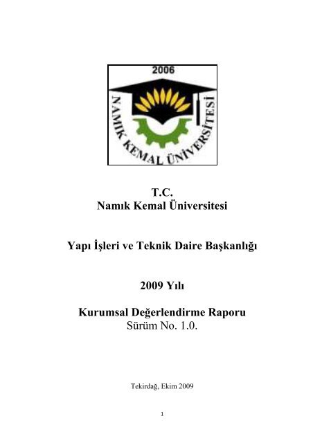 ADKG2009 - Namık Kemal Üniversitesi