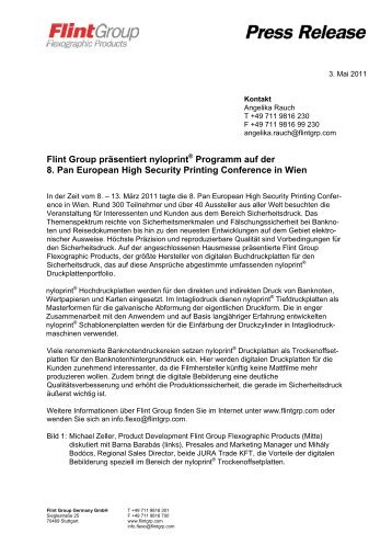 Flint Group präsentiert nyloprint Programm auf der 8. Pan European ...