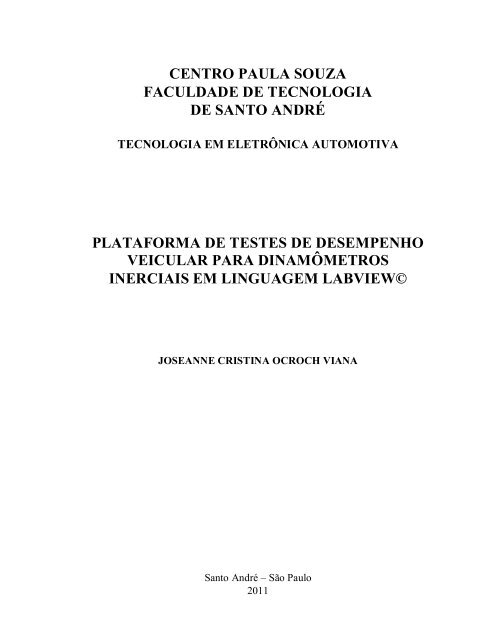 CENTRO PAULA SOUZA FACULDADE DE ... - fatec santo andrÃ©