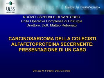 carcinosarcoma della colecisti alfafetoproteina secernente - SocietÃ  ...