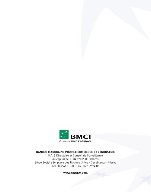 Le réseau BMCI - BNP Paribas