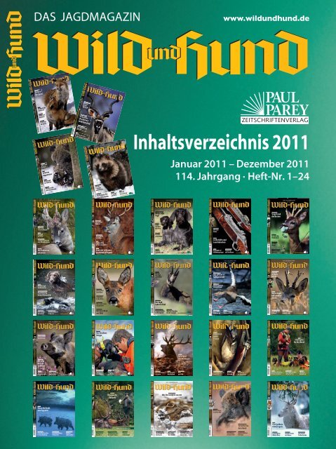 Inhaltsverzeichnis 2011 - Wild und Hund