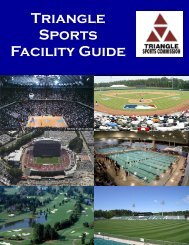 Triangle Facility Guide - Triangle Sports Commission