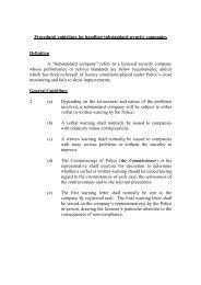 Procedural guidelines for handling substandard security companies ...