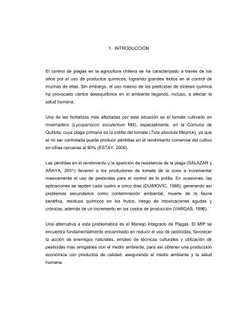 1. INTRODUCCIÃN El control de plagas en la agricultura ... - Altavoz