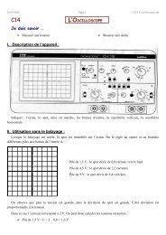 L'OSCILLOSCOPE Je dois savoir - Free