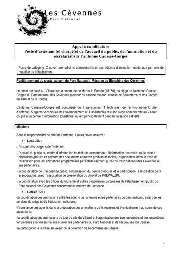 fiche de poste secrétariat accueil du public le Villaret.pdf