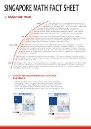 SINGAPORE MATH FACT SHEET - Singapore Maths