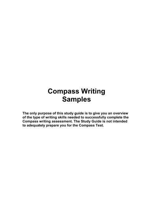 Compass Writing Samples