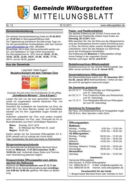 Herzlichen Dank Wilburgstetten