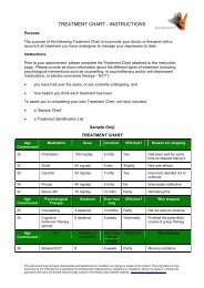 Treatment Chart Instructions - Black Dog Institute