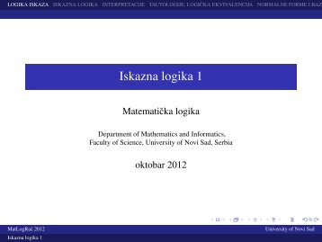 Iskazna logika 1