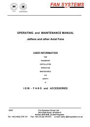 OPERATING and MAINTENANCE MANUAL Jetfans and other Axial ...