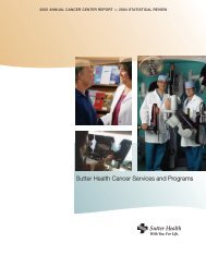 Sutter Health Cancer Services and Programs