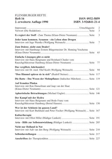 FLENSBURGER HEFTE Heft 16 ISSN 0932-5859 2. erweiterte ...