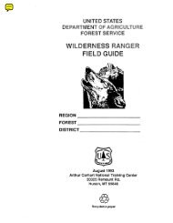 Forest Service 1993 Wilderness Ranger Field Guide - Wilderness.net