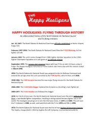 happy hooligans: flying through history - North Dakota National Guard