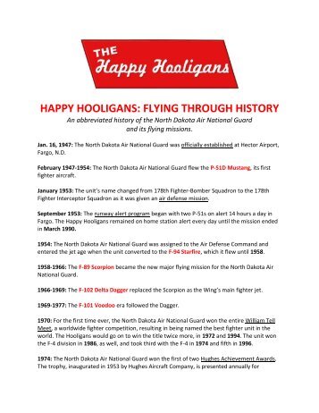happy hooligans: flying through history - North Dakota National Guard