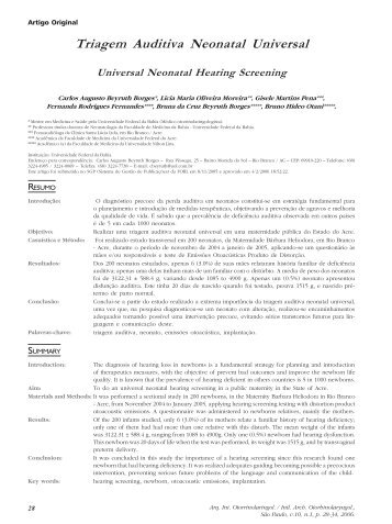 Triagem Auditiva Neonatal Universal