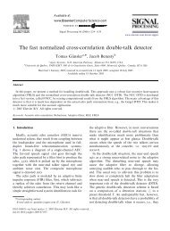 The fast normalized cross-correlation double-talk detector - CiteSeerX