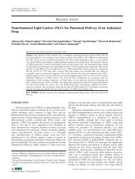 (NLC) for Parenteral Delivery of an Anticancer Drug