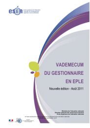 Vademecum du gestionnaire de l'EPLE - Esen - MinistÃ¨re de l ...