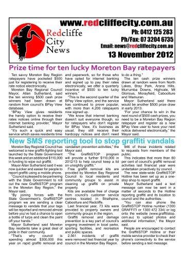 2012 11 13 Edition 374 - Redcliffe City News