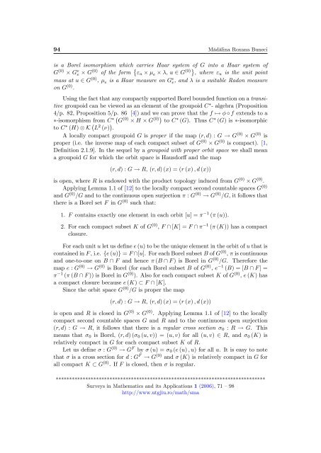 GROUPOID C""ALGEBRAS 1 Introduction 2 Definitions and notation