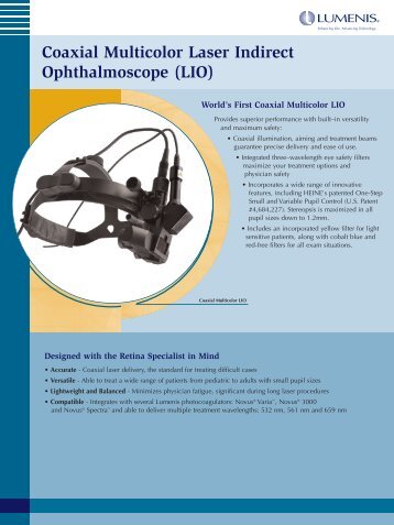 Coaxial Multicolor Laser Indirect Ophthalmoscope (LIO)