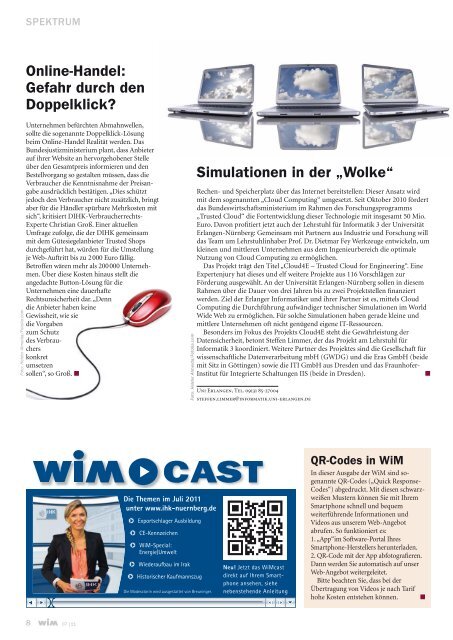 Berufstätig? Wohin mit Ihrem Kind? - WIM-Magazin