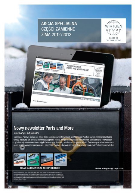 Nowy newsletter Parts and More - Wirtgen Group