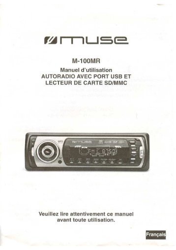 Muse - Autoradio avec port USB et lecteur SD-MMC - M-100MR