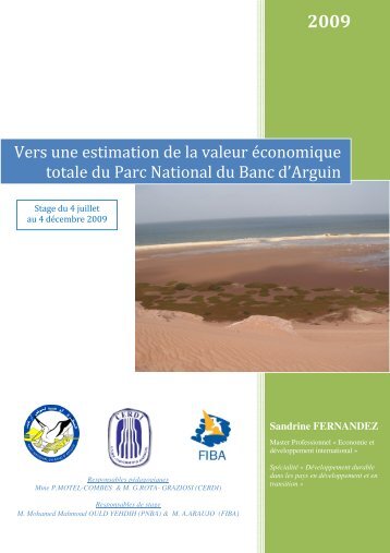 Vers une estimation de la valeur Ã©conomique totale du Parc ...
