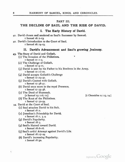 Synoptic of Samuel/Kings/Chronicles