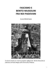 Benito Mussolini tra noi Padovani - Giuliocesaro.it