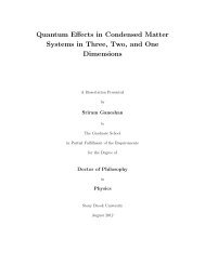 Quantum Effects in Condensed Matter Systems ... - Graduate Physics