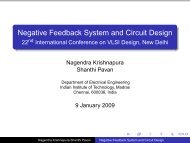 Negative Feedback System and Circuit Design - 22nd International ...