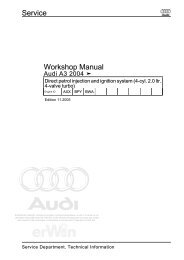 Audi A3 2004 Direct petrol injection and ignition system