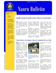 Nauru Bulletin Issue 73 - The Government of the Republic of Nauru