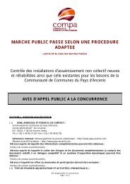 marche public passe selon une procedure adaptee - Compa