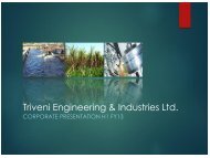 Triveni Corporate Presentation May 2013 - Triveni Engineering
