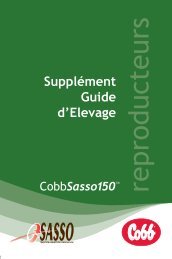 Supplément Guide d'Elevage - Cobb