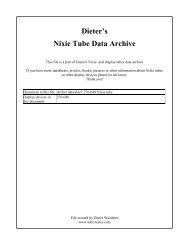 Archer datasheet: 276-048 Nixie tube - Tube-Tester