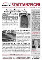 Stadtanzeiger 18/2007 [PDF, 1,5 MB] - Hansestadt Wismar