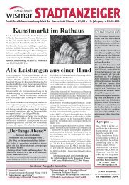 Stadtanzeiger 21/2004 [PDF, 1,5 MB] - Hansestadt Wismar