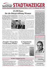 Stadtanzeiger 22/2007 [PDF, 2,3 MB] - Hansestadt Wismar