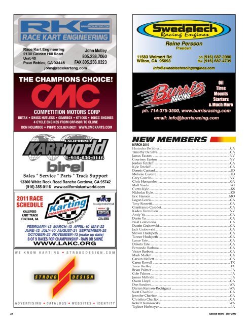 May 2011 - International Kart Federation