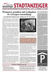 Stadtanzeiger 18/2005 [PDF, 953 KB] - Hansestadt Wismar